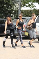 BROOKE BURKE with Friends Leaves a Gym in Malibu 07/16/2017