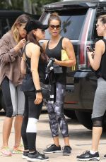 BROOKE BURKE with Friends Leaves a Gym in Malibu 07/16/2017