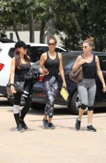 BROOKE BURKE with Friends Leaves a Gym in Malibu 07/16/2017