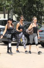 BROOKE BURKE with Friends Leaves a Gym in Malibu 07/16/2017