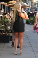 BROOKE HOGAN in Short Dress Out in Beverly Hills 07/18/2017