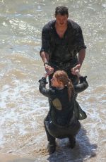 BRYCE DALLAS HOWARD on the Set of Jurassic World 2 in Hawaii 07/07/2017
