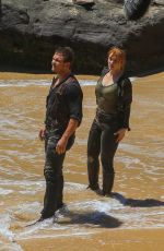 BRYCE DALLAS HOWARD on the Set of Jurassic World 2 in Hawaii 07/07/2017