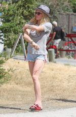 CAITY LOTZ on the Set of Legends of Tomorrow in Vancouver 07/20/2017