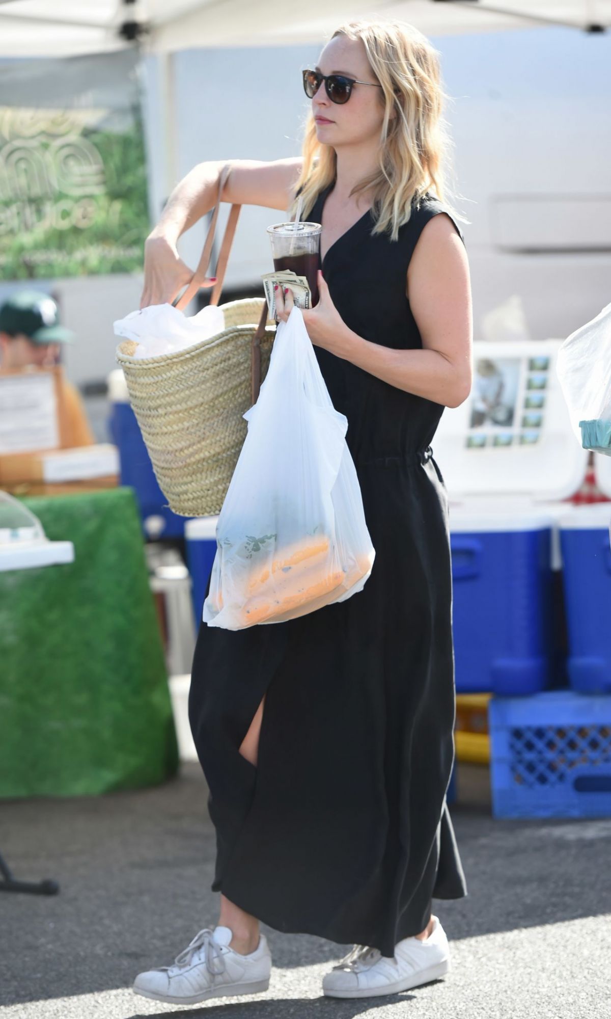 CANDICE ACCOLA Shopping at Farmers Market in Los Angeles 07/23/2017