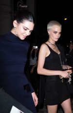 CARA DELEVINGNE and KENDALL JENNER at Vogue Party at Paris Fashion Week 07/04/2017