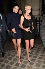 CARA DELEVINGNE and KENDALL JENNER at Vogue Party at Paris Fashion Week 07/04/2017