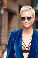 CARA DELEVINGNE Arrives at Late Show with Stephen Colbert in New York 07/20/2017