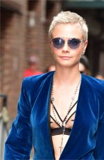 CARA DELEVINGNE Arrives at Late Show with Stephen Colbert in New York 07/20/2017