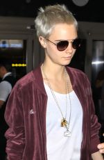 CARA DELEVINGNE Arrives at LAX Airport in Los Angeles 07/29/2017