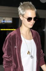 CARA DELEVINGNE Arrives at LAX Airport in Los Angeles 07/29/2017
