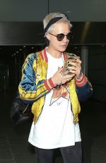 CARA DELEVINGNE Arrives in London 07/07/2017
