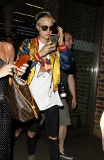 CARA DELEVINGNE Arrives in London 07/07/2017