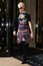 CARA DELEVINGNE Out and About in Paris 07/05/2017