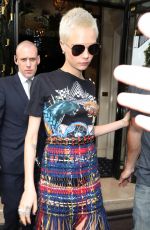 CARA DELEVINGNE Out and About in Paris 07/05/2017