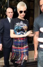 CARA DELEVINGNE Out and About in Paris 07/05/2017