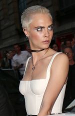 CARA DELEVINGNE Out at Haute Couture Fashion Week in Paris 07/03/2017