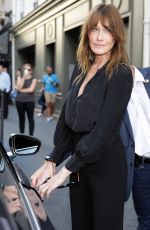 CARLA BRUNI Leaves Azzedine Alaia Fashion Show at Haute Couture Paris Fashion Week 07/05/2017