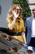 CELINE DION Leaves Her Hotel in Paris 07/03/2017