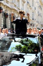 CELINE DION Leaves Her Hotel in Paris 07/04/2017