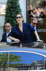 CELINE DION Leaves Her Hotel in Paris 07/04/2017