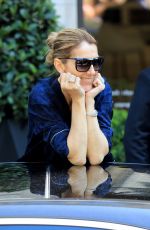 CELINE DION Leaves Her Hotel in Paris 07/04/2017