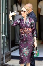 CELINE DION Leaves Her Hotel in Paris 07/05/2017