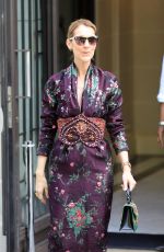 CELINE DION Leaves Her Hotel in Paris 07/05/2017