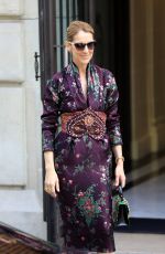 CELINE DION Leaves Her Hotel in Paris 07/05/2017