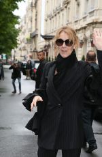 CELINE DION Leaves Royal Monceau Hotel in Paris 07/01/2017