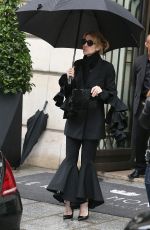 CELINE DION Leaves Royal Monceau Hotel in Paris 07/01/2017