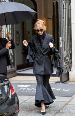 CELINE DION Leaves Royal Monceau Hotel in Paris 07/01/2017