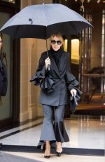 CELINE DION Leaves Royal Monceau Hotel in Paris 07/01/2017