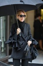 CELINE DION Leaves Royal Monceau Hotel in Paris 07/01/2017