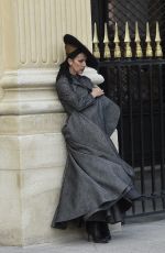 CELINE DION on the Set of a Photoshoot at Palais Royal in Paris 07/06/2017
