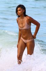 CHANEL IMAN in Bikini at a Beach in Miami 06/30/2017