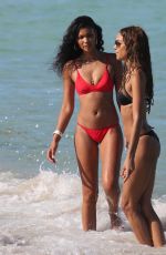 CHANEL IMAN in Bikini on the Beach in Miami 07/01/2017