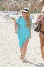 CHANEL WEST COAST with Sisters LANA and STEPHY SCOLARO at a Beach in Ibiza 07/26/2017