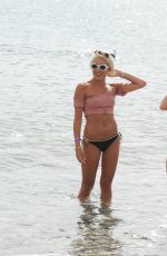 CHANEL WEST COAST with Sisters LANA and STEPHY SCOLARO at a Beach in Ibiza 07/26/2017