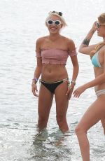 CHANEL WEST COAST with Sisters LANA and STEPHY SCOLARO at a Beach in Ibiza 07/26/2017