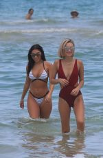 CHANTEL JEFFRIES and SARAH SNYDER on the Beach in Miami 07/22/2017