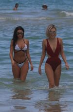 CHANTEL JEFFRIES and SARAH SNYDER on the Beach in Miami 07/22/2017