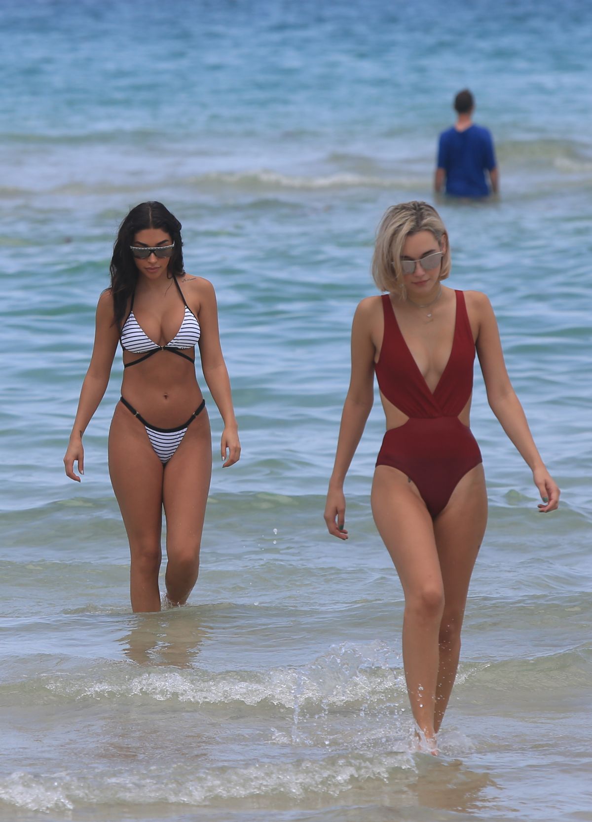 CHANTEL JEFFRIES and SARAH SNYDER on the Beach in Miami 07/22/2017.