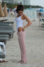 CHANTEL JEFFRIES in Swimsuit at a Beach in Miami 07/21/2017