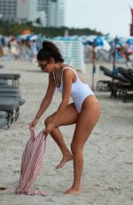 CHANTEL JEFFRIES in Swimsuit at a Beach in Miami 07/21/2017