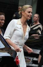 CHARLIZE THERON Arrives at Good Morning America in New York 07/20/2017