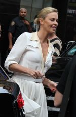 CHARLIZE THERON Arrives at Good Morning America in New York 07/20/2017