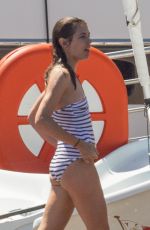 CHARLOTTE CASIRAGHI in Swimsuit at Yacht Club in Monaco 07/03/2017