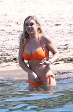 CHELSY DAVY in Bikini on the Beach in St Tropez 07/09/2017