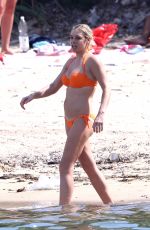 CHELSY DAVY in Bikini on the Beach in St Tropez 07/09/2017